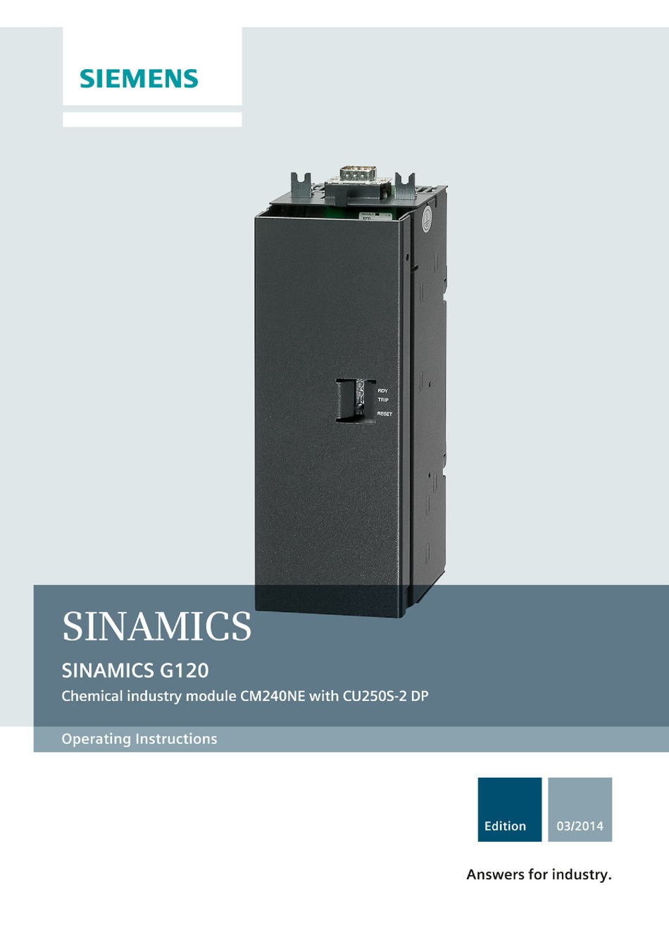 Siemens G120 Parameter Manual