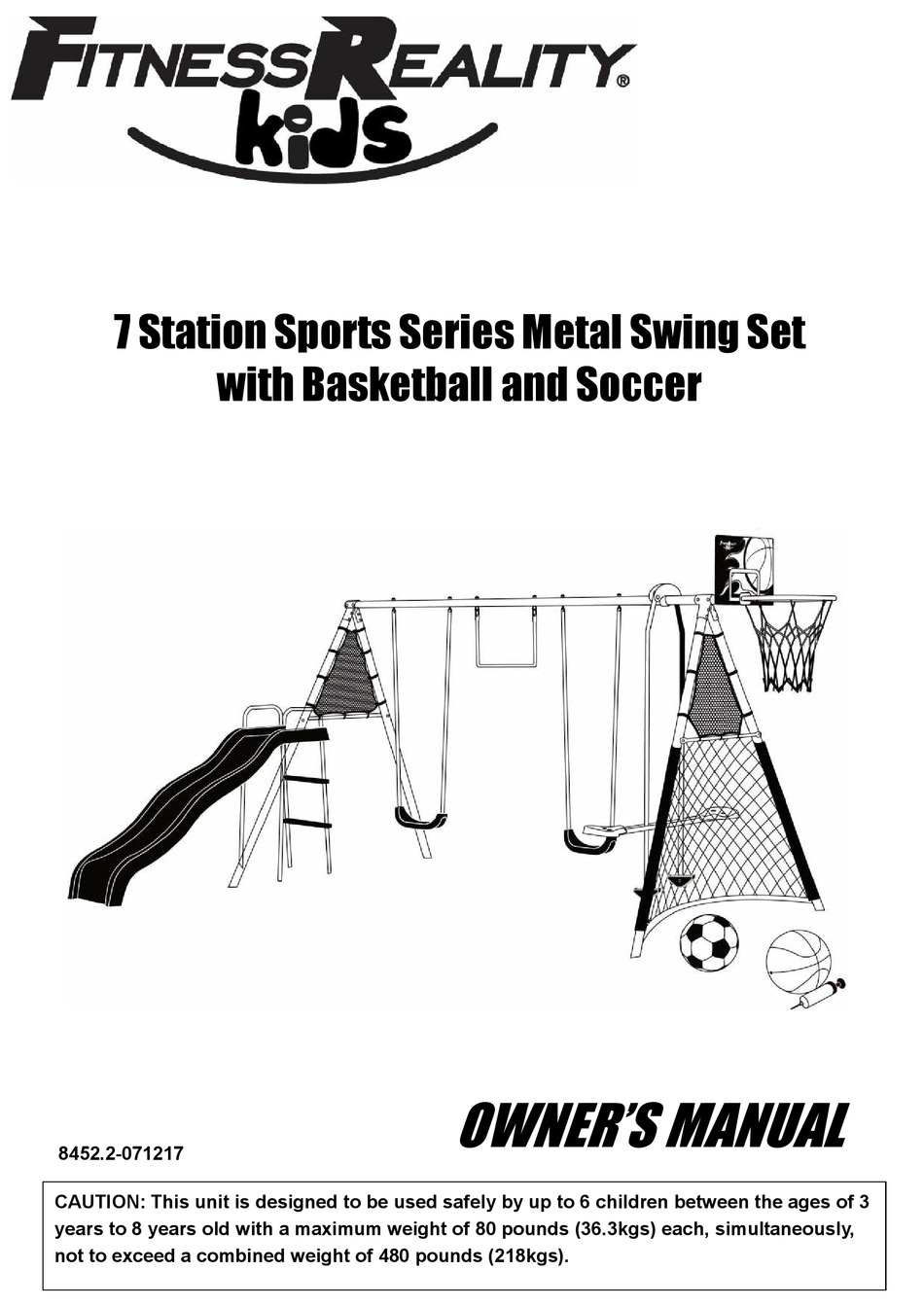 FITNESS REALITY KIDS 7 STATION SPORTS SERIES OWNER'S MANUAL Pdf