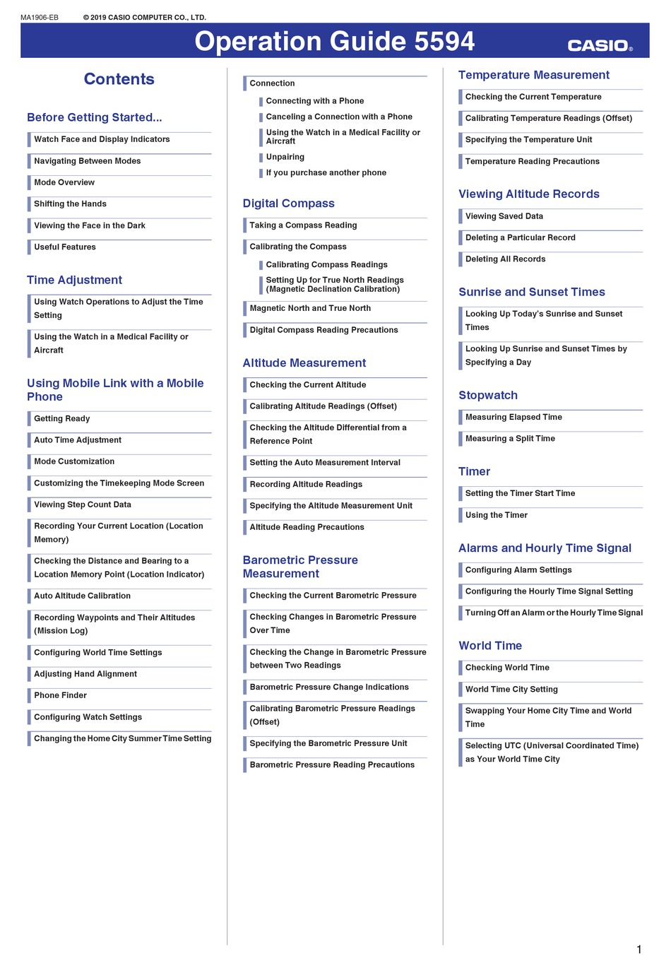 Casio 5594 manual Clearance