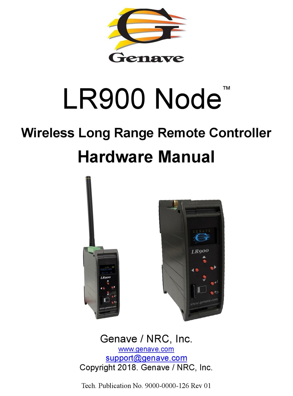 GENAVE LR900 NODE HARDWARE MANUAL Pdf Download | ManualsLib