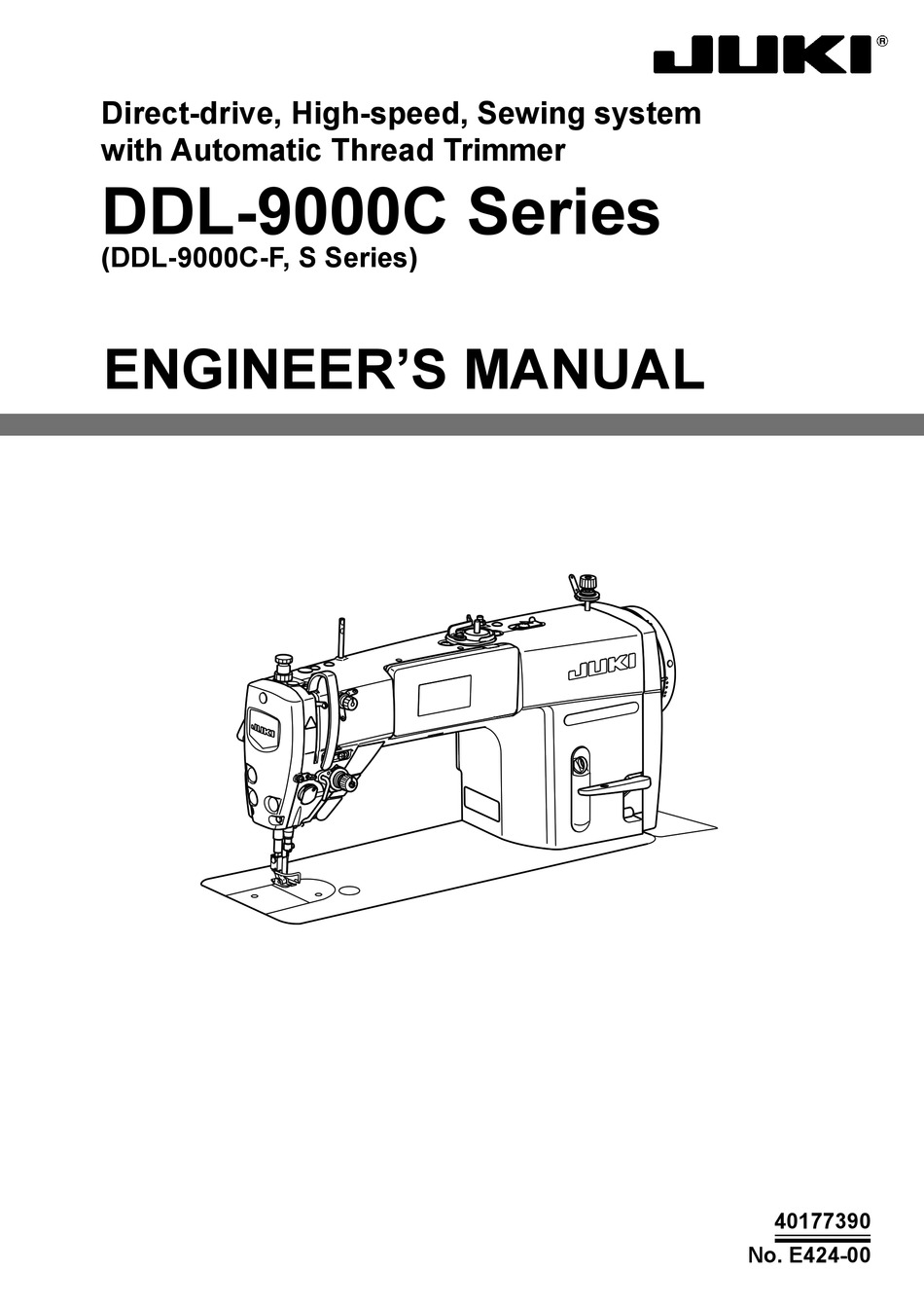 JUKI DDL9000CS SERIES ENGINEER'S MANUAL Pdf Download ManualsLib