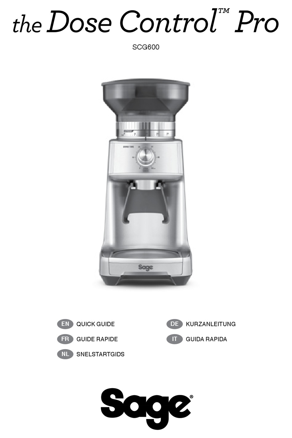 SAGE DOSE CONTROL PRO SCG600 QUICK 