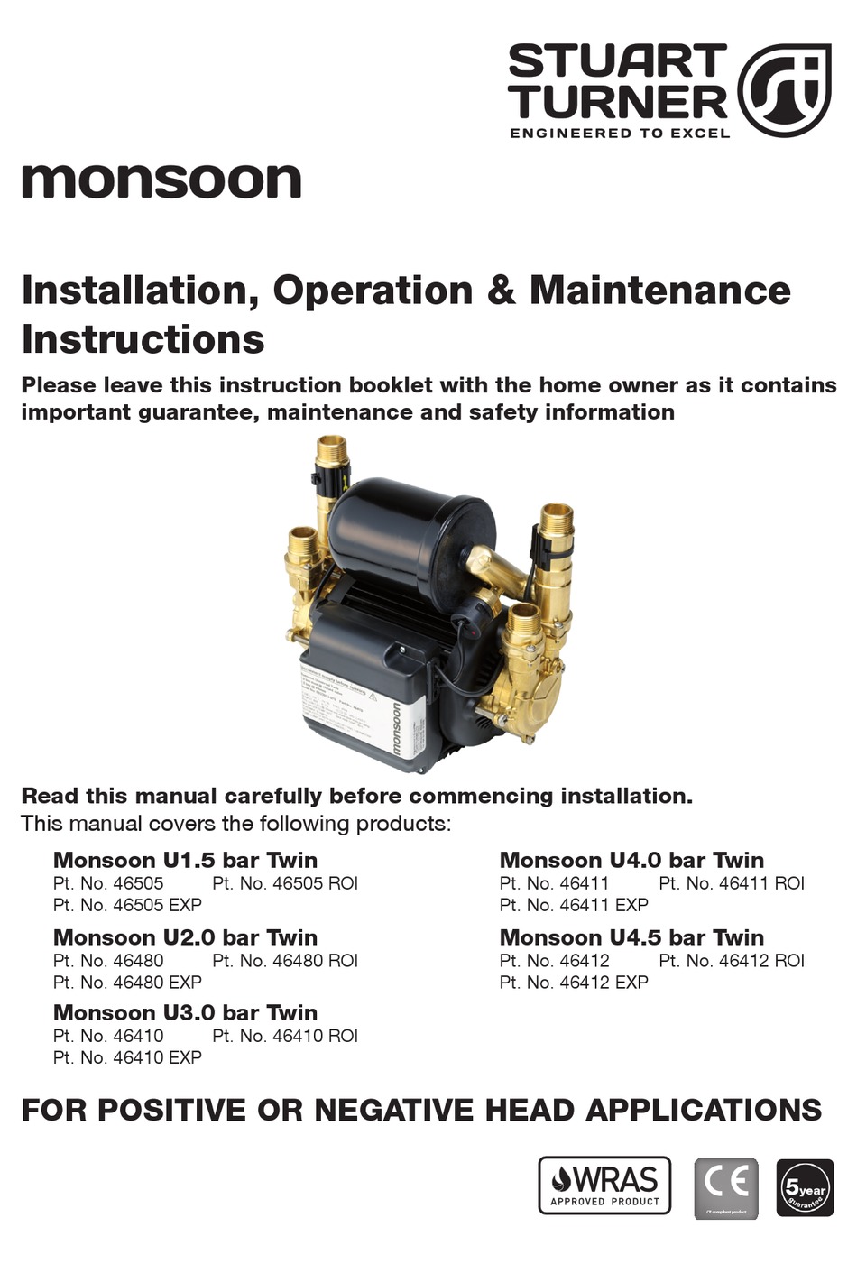 stuart turner monsoon pump manual
