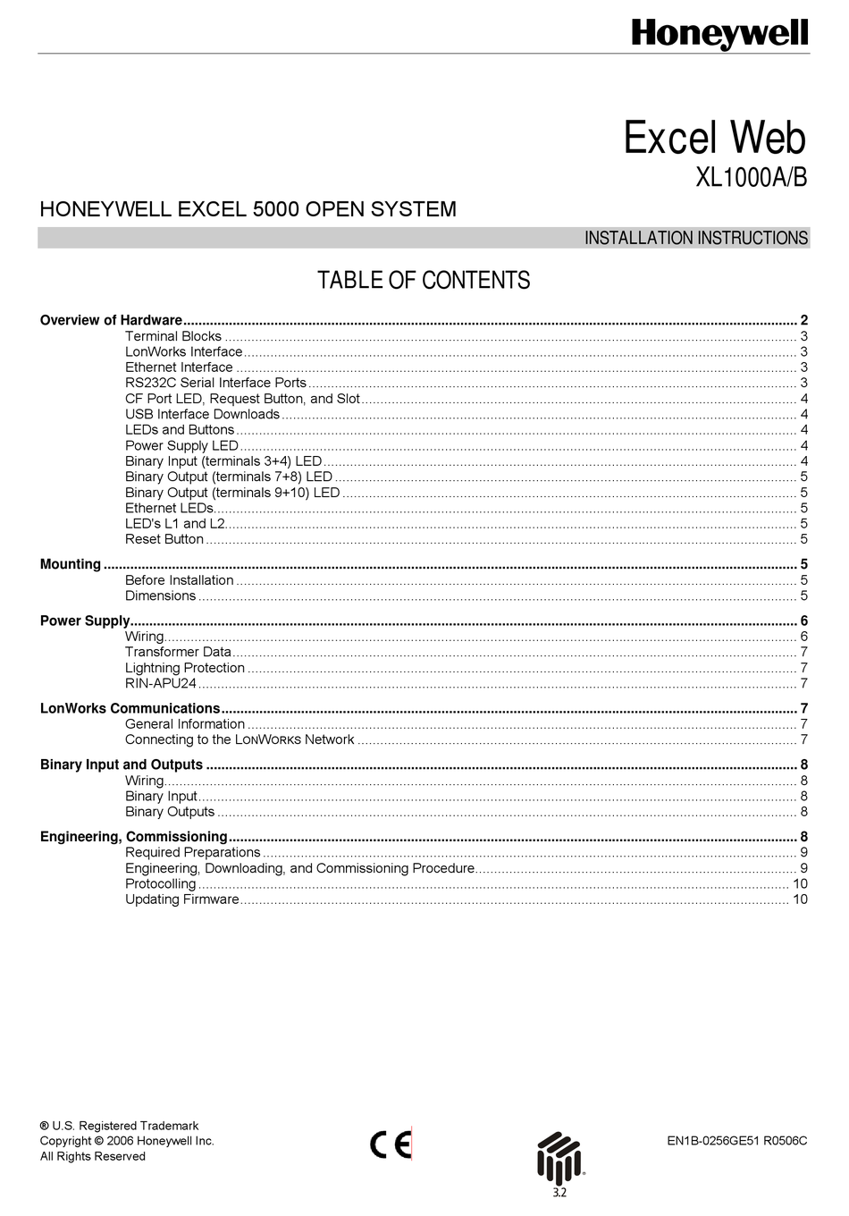 Honeywell Excel Web Xl1000a Installation Instructions Manual Pdf Download Manualslib