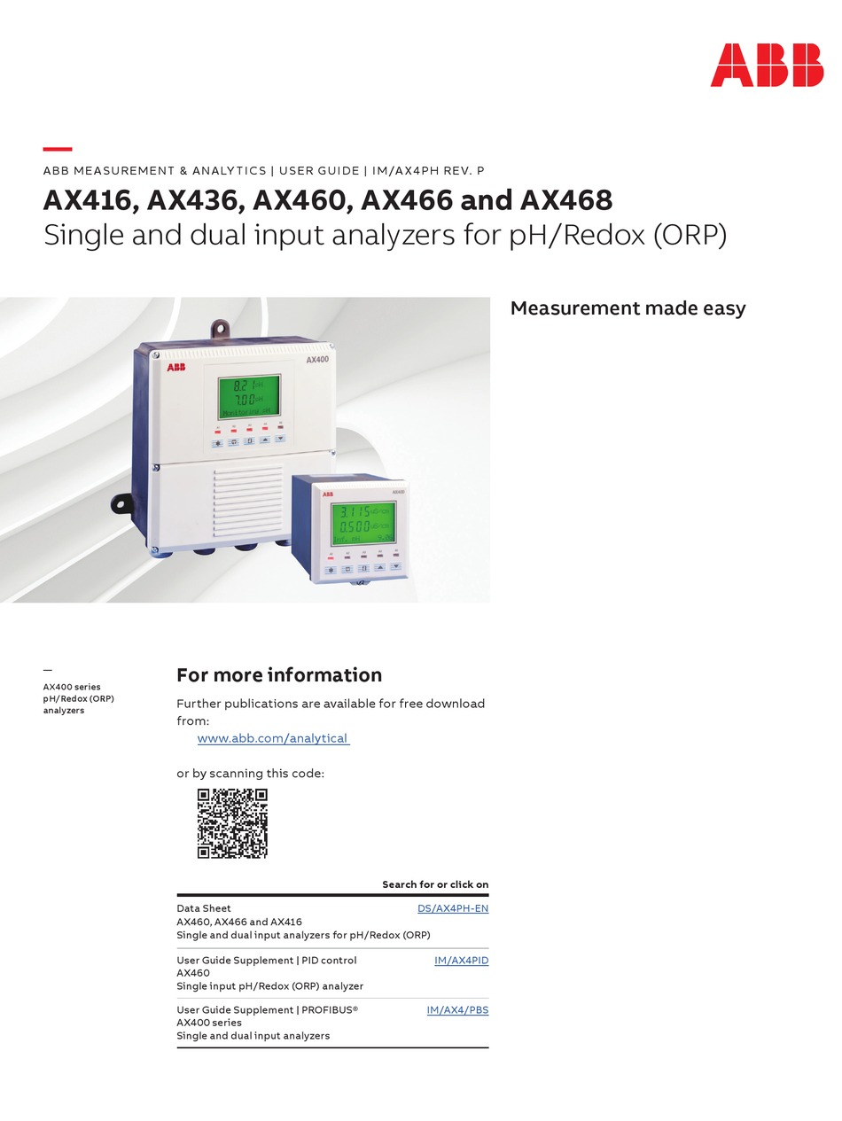 ABB AX400 SERIES USER MANUAL Pdf Download | ManualsLib