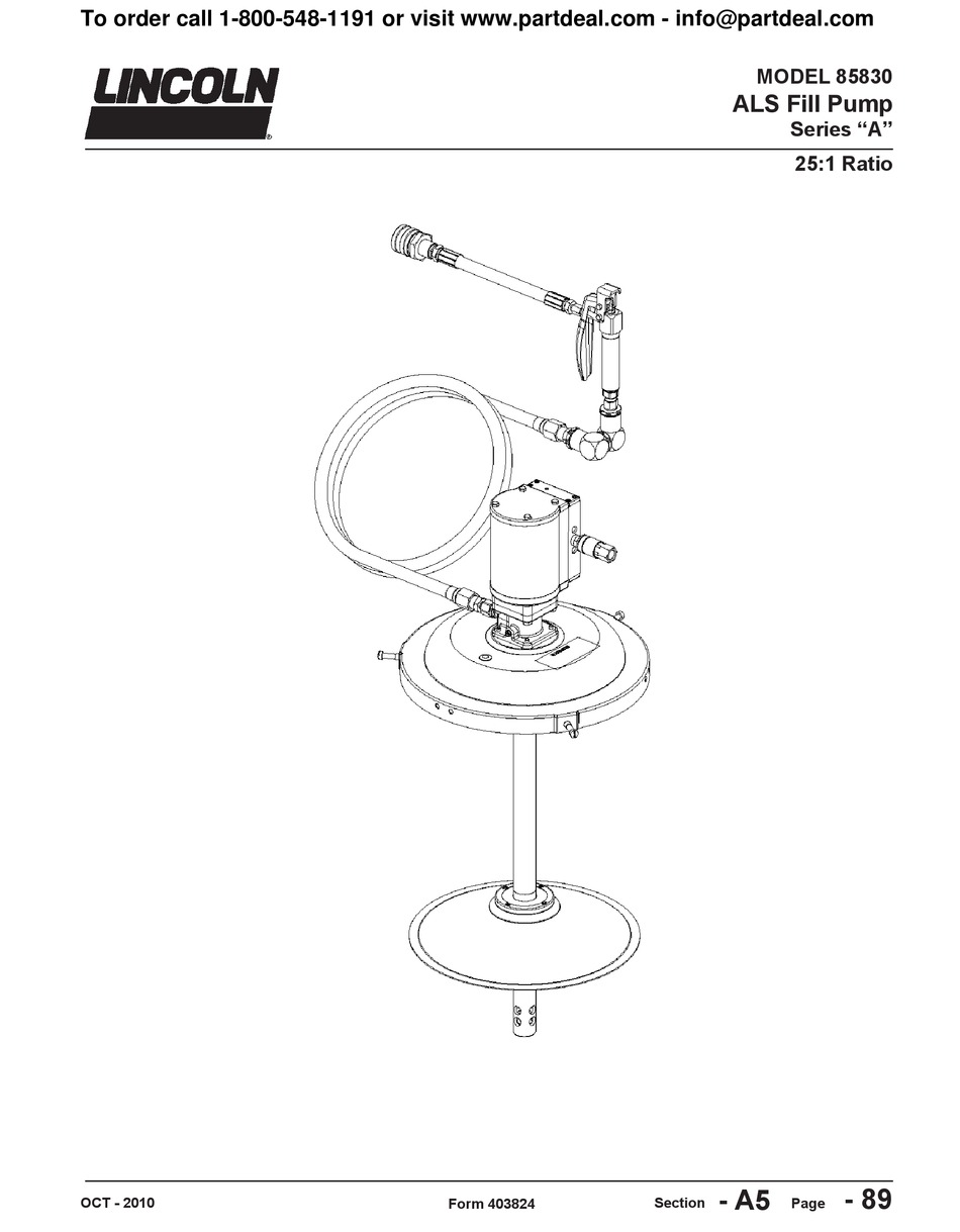 LINCOLN 85830 INSTRUCTION MANUAL Pdf Download | ManualsLib