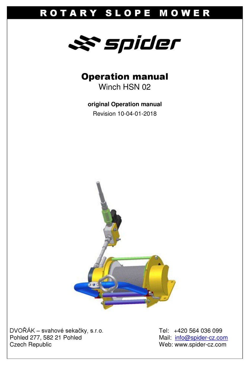 SPIDER HSN 02 OPERATION MANUAL Pdf Download ManualsLib
