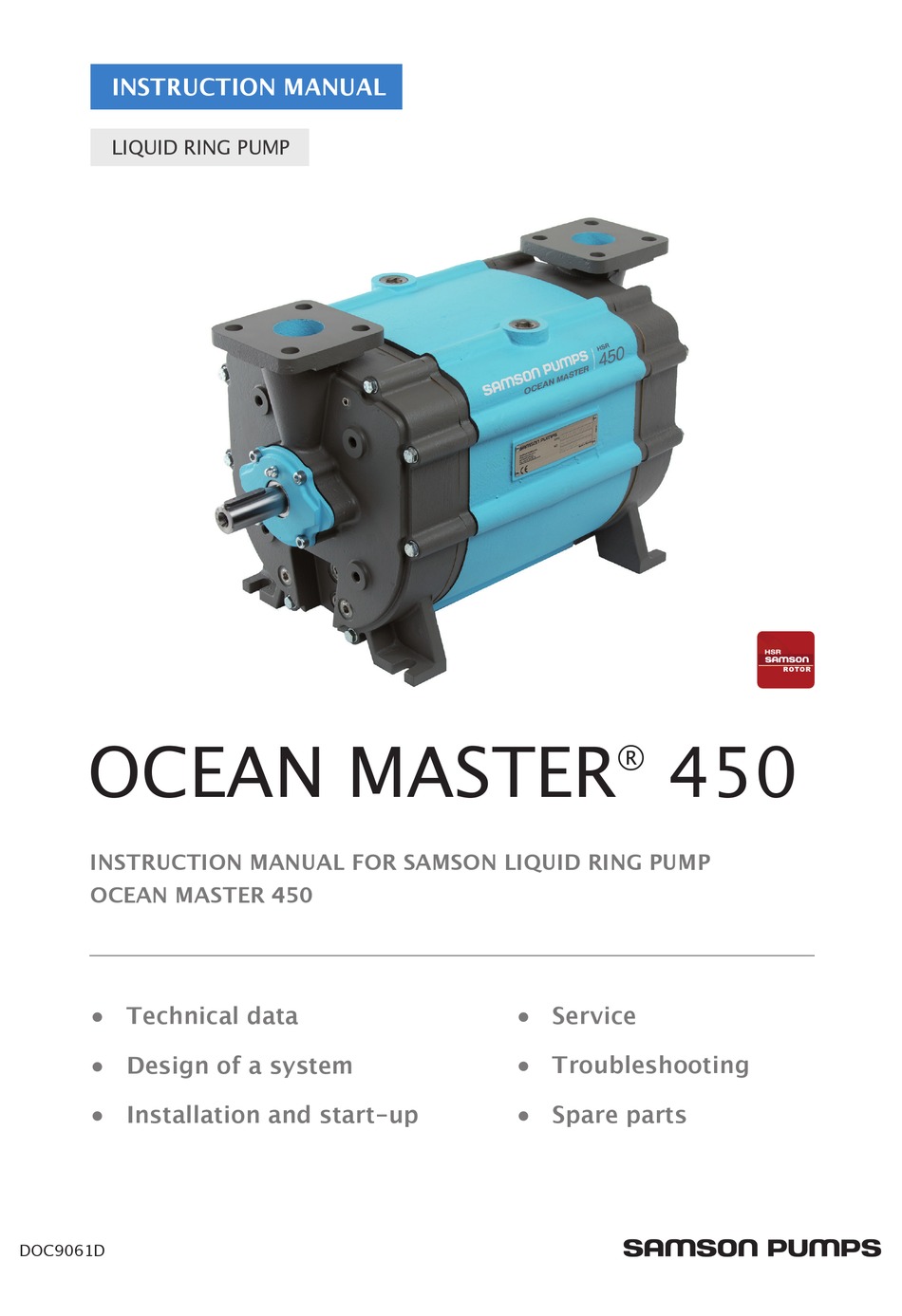 SAMSON OCEAN MASTER 450 INSTRUCTION MANUAL Pdf |