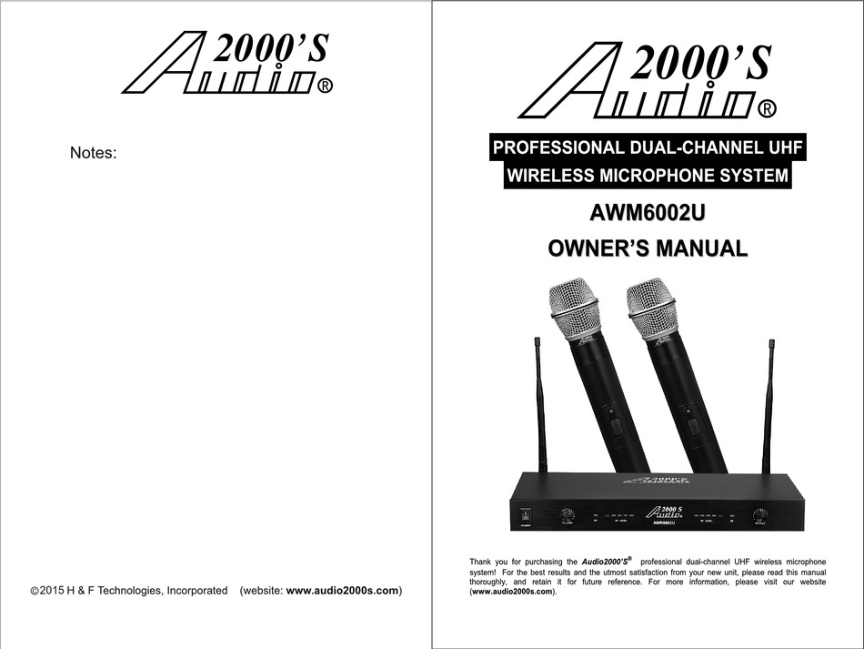 2000 S AUDIO AWM6002U OWNER S MANUAL Pdf Download ManualsLib