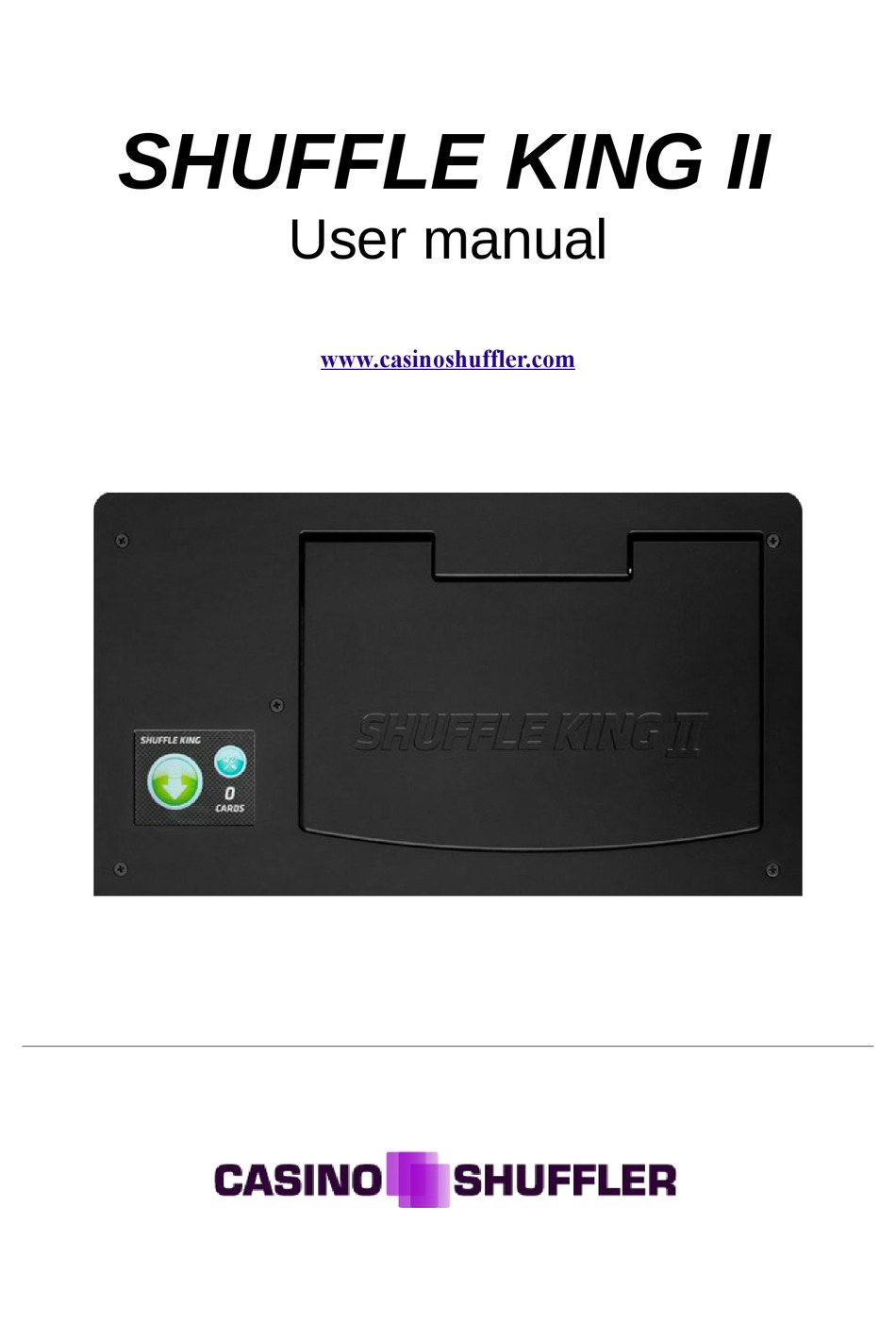 CASINO SHUFFLER SHUFFLE KING II USER MANUAL Pdf Download ManualsLib