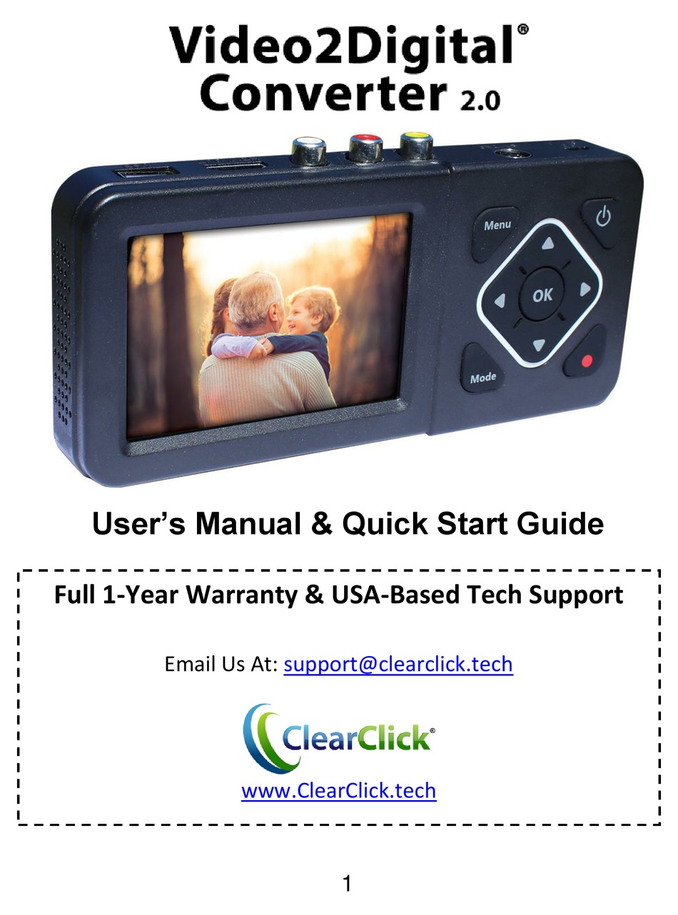 clearclick-video2digital-user-manual-pdf-download-manualslib