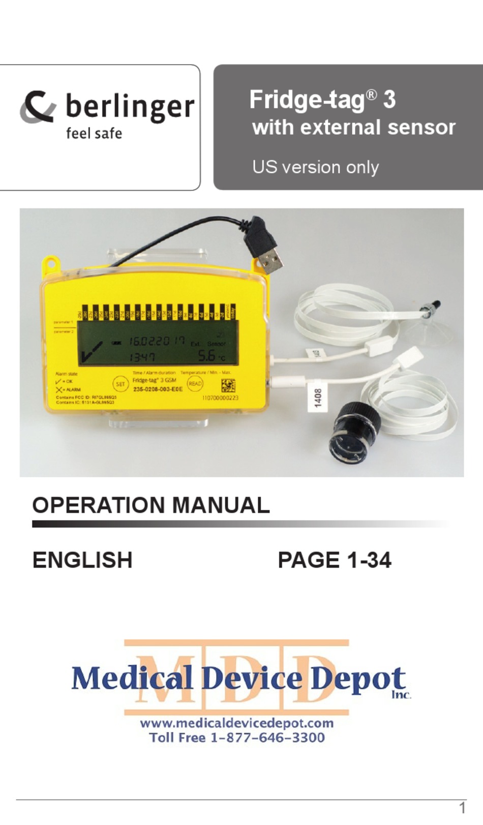 BERLINGER FRIDGE-TAG 3 OPERATION MANUAL Pdf Download | ManualsLib