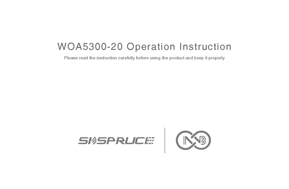 SKSPRUCE WOA5300-20 OPERATION INSTRUCTION MANUAL Pdf Download | ManualsLib