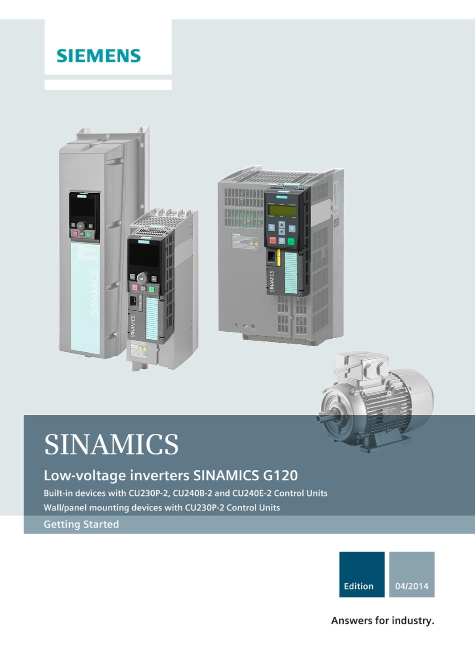 SIEMENS SINAMICS G120 GETTING STARTED Pdf Download | ManualsLib