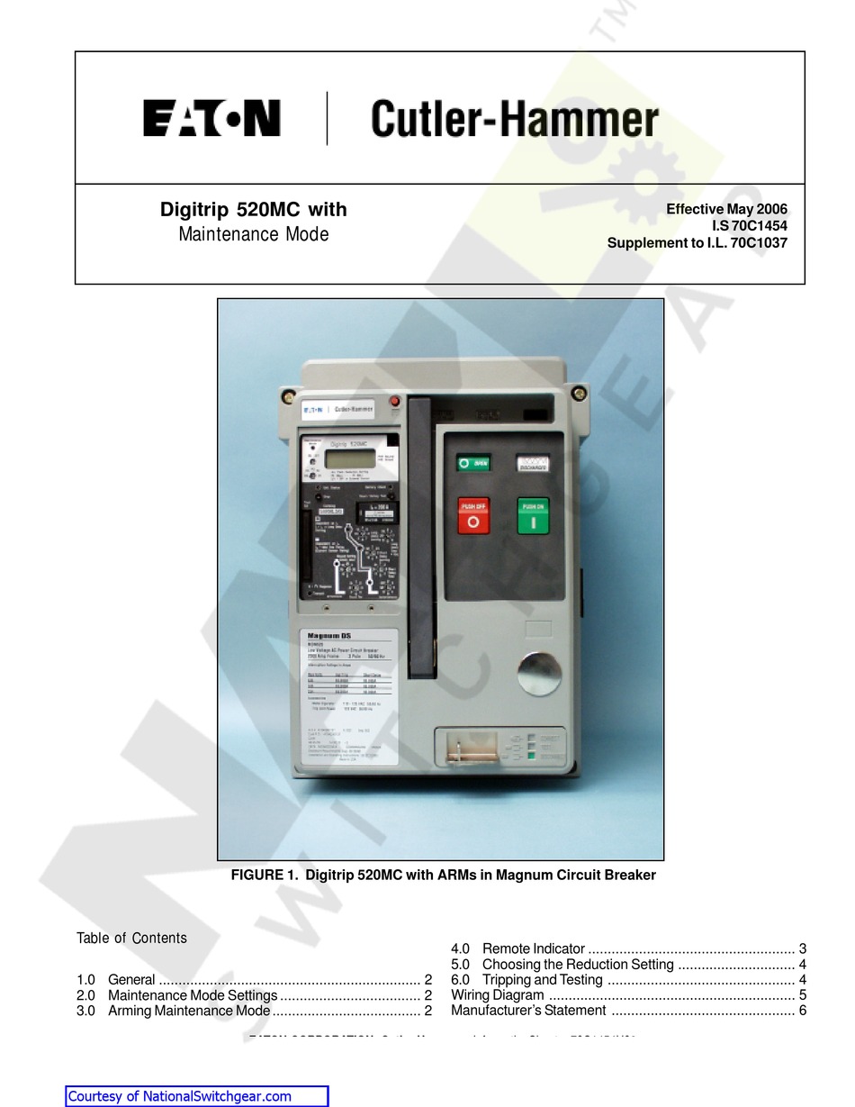 eaton 520mc trip unit manual