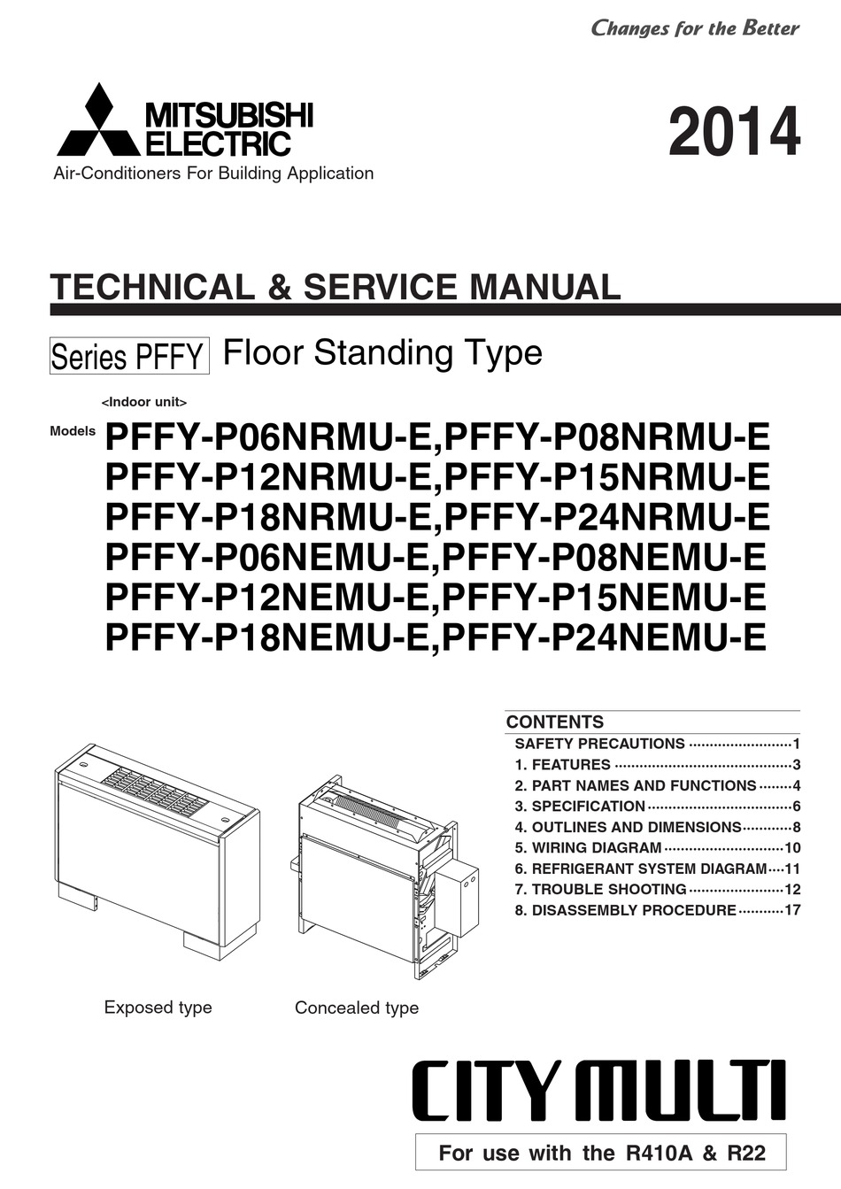 Mitsubishi Electric City Multi Pffy Series Technical And Service Manual