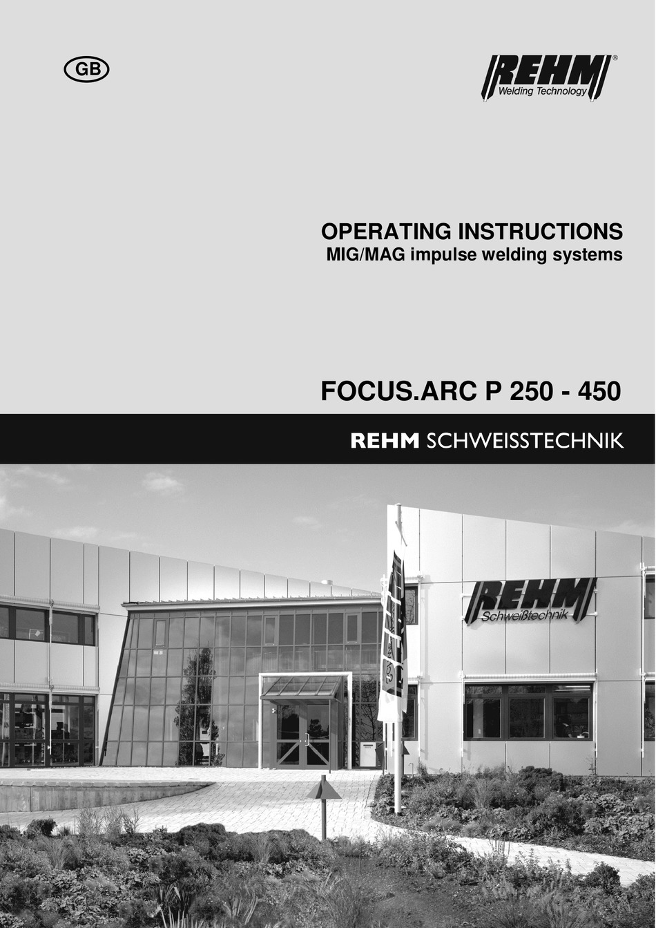 REHM FOCUS.ARC P 300 OPERATING INSTRUCTIONS MANUAL Pdf Download Sns-Brigh10