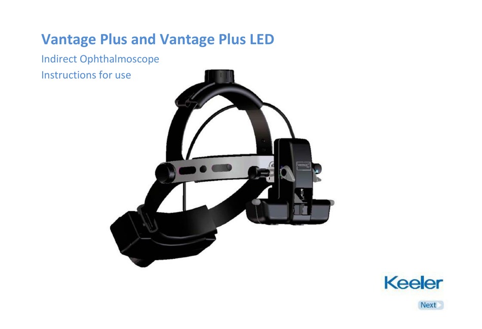 KEELER VANTAGE PLUS INSTRUCTIONS FOR USE MANUAL Pdf Download ManuaLib
