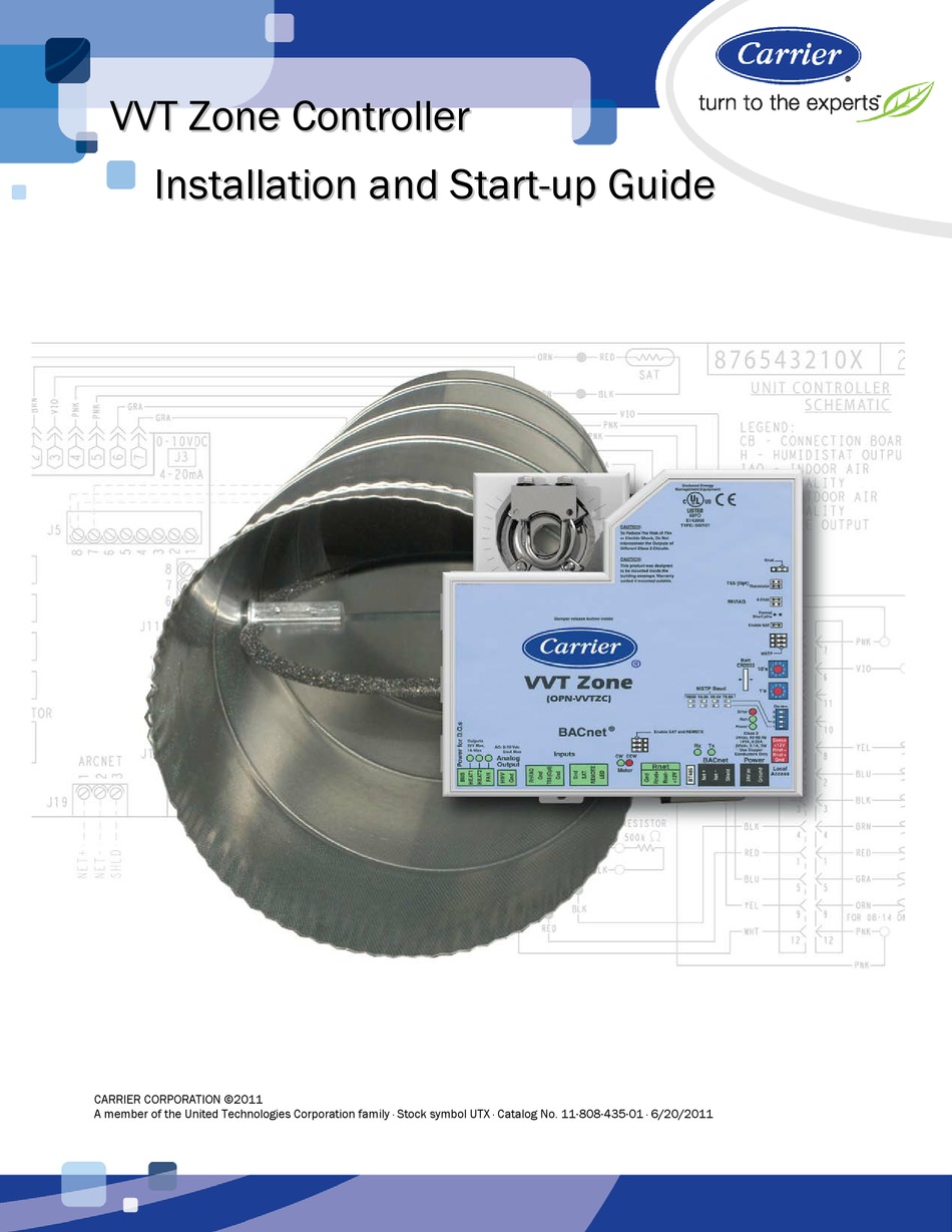 CARRIER VVT ZONE INSTALLATION AND STARTUP MANUAL Pdf Download ManualsLib