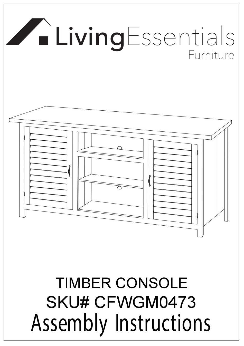 LIVING ESSENTIALS CFWGM0473 ASSEMBLY INSTRUCTIONS MANUAL Pdf Download