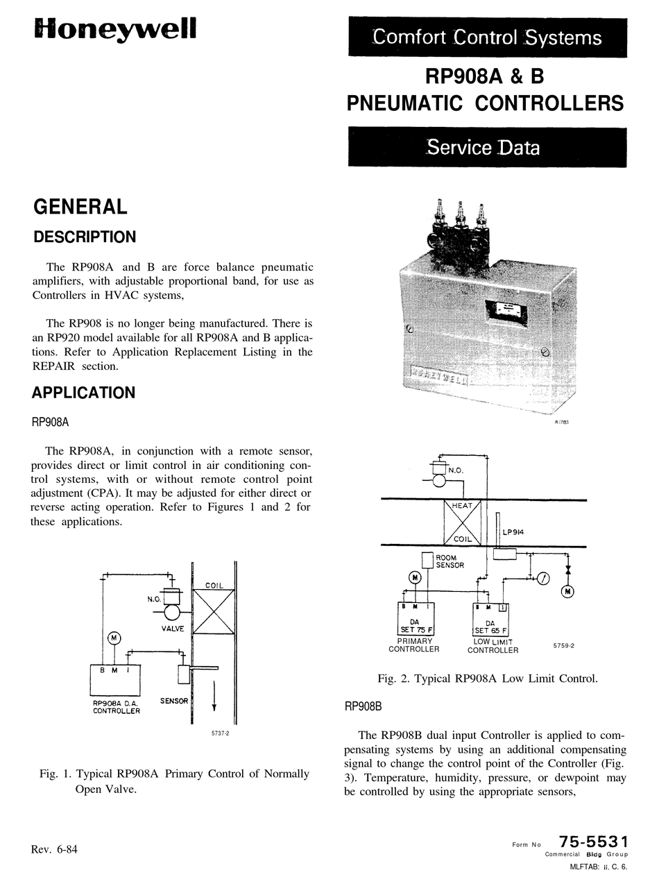 HONEYWELL RP908A SERIES SERVICE DATA Pdf Download | ManualsLib