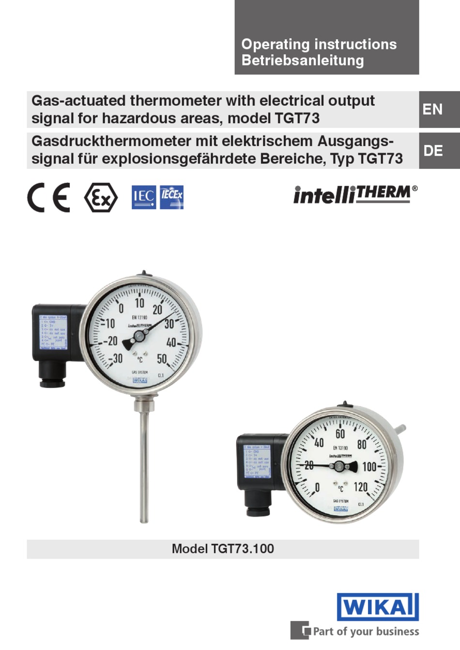 WIKA INTELLITHERM TGT73 OPERATING INSTRUCTIONS MANUAL Pdf Download 