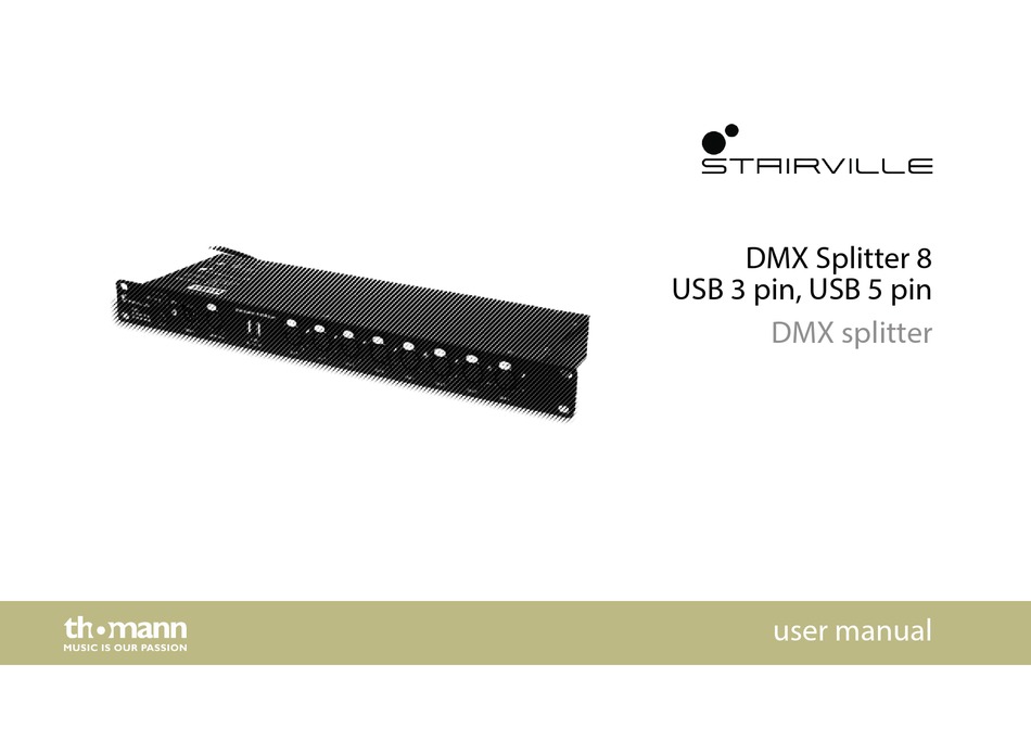 Stairville DMX Splitter 8 USB 3 pin