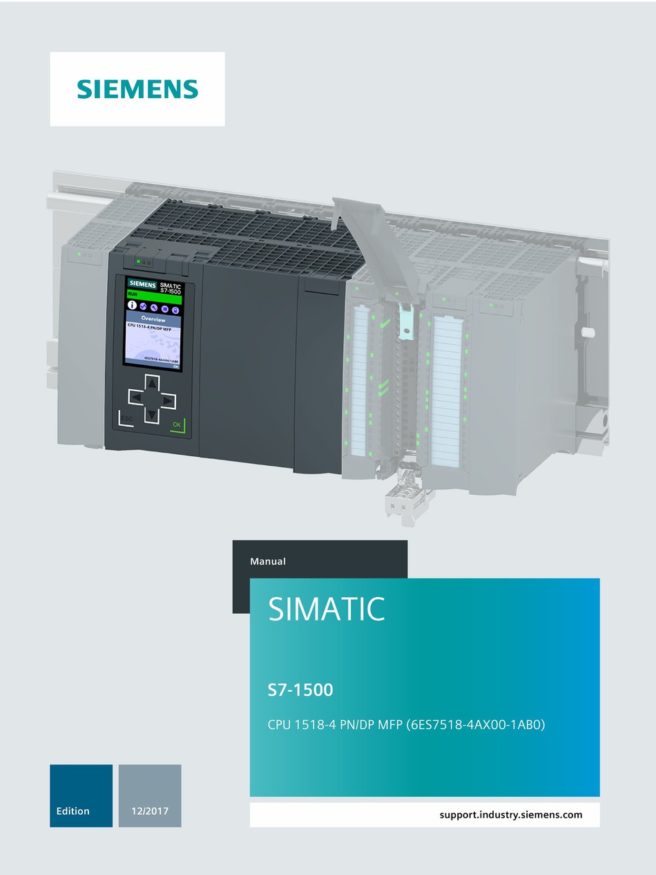 SIEMENS SIMATIC S7-1500 MANUAL Pdf Download | ManualsLib