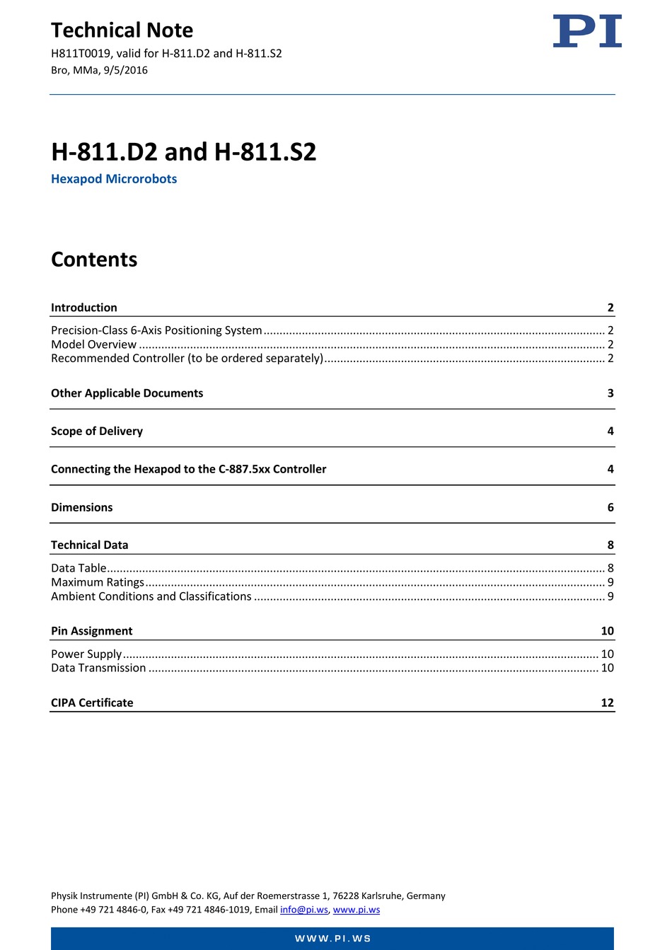 PI H811.D2 TECHNICAL NOTE Pdf Download ManualsLib