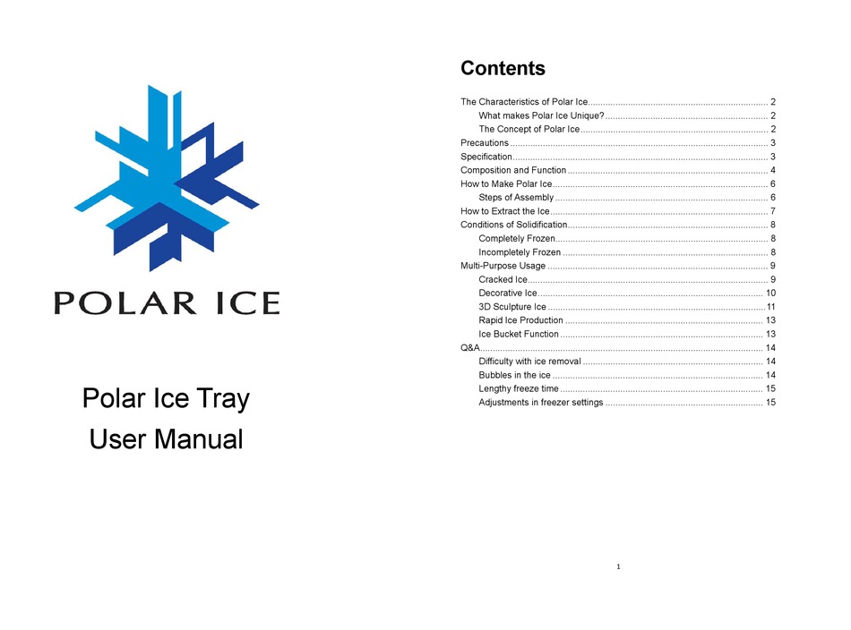 UCUBE CREATIVE POLAR ICE USER MANUAL Pdf Download ManualsLib