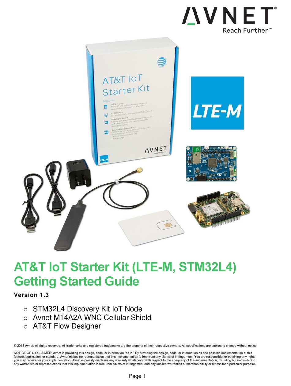 AVNET AT&T IOT STARTER KIT GETTING STARTED MANUAL Pdf Download | ManualsLib