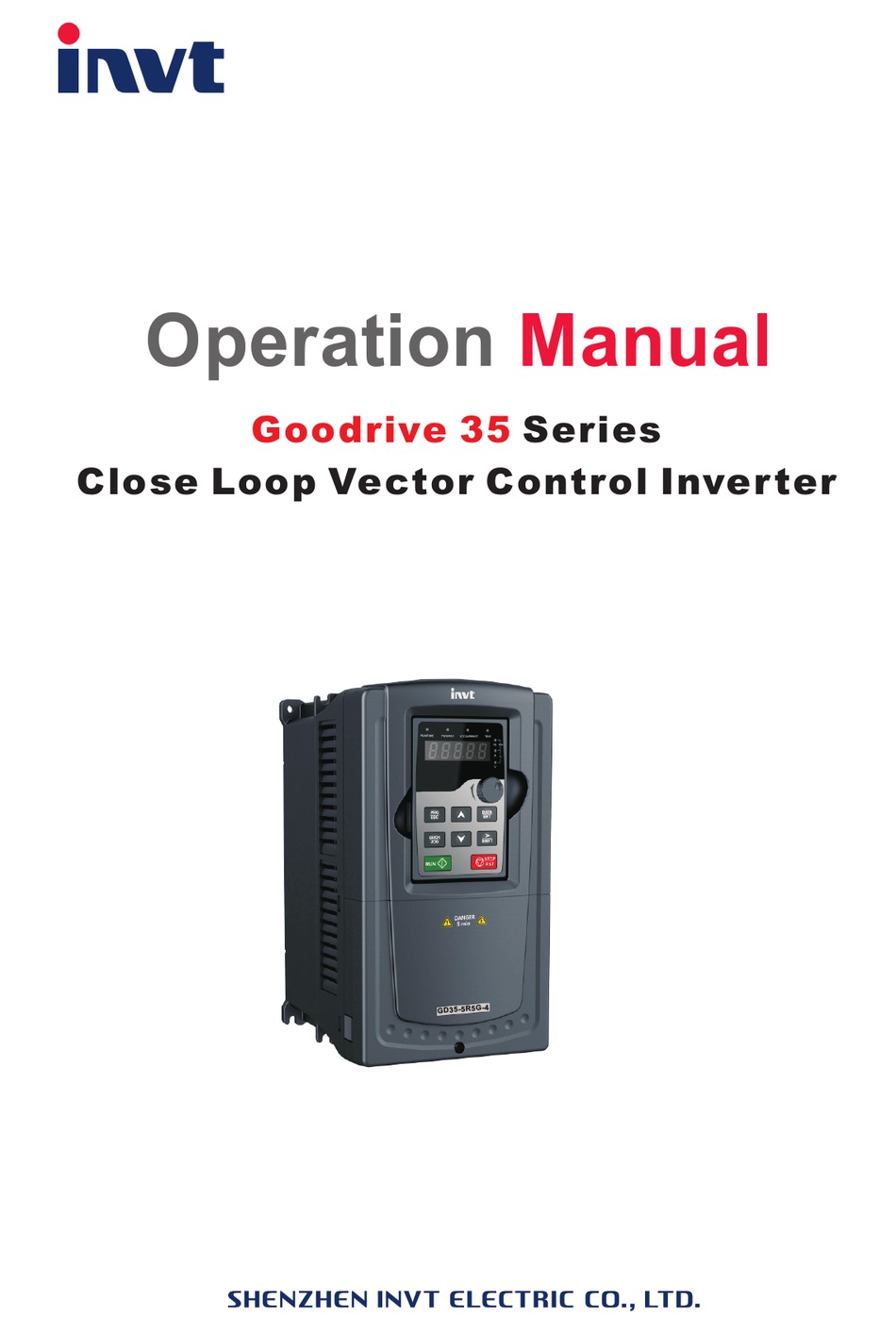 Invt Goodrive 35 Series Operation Manual Pdf Download Manualslib