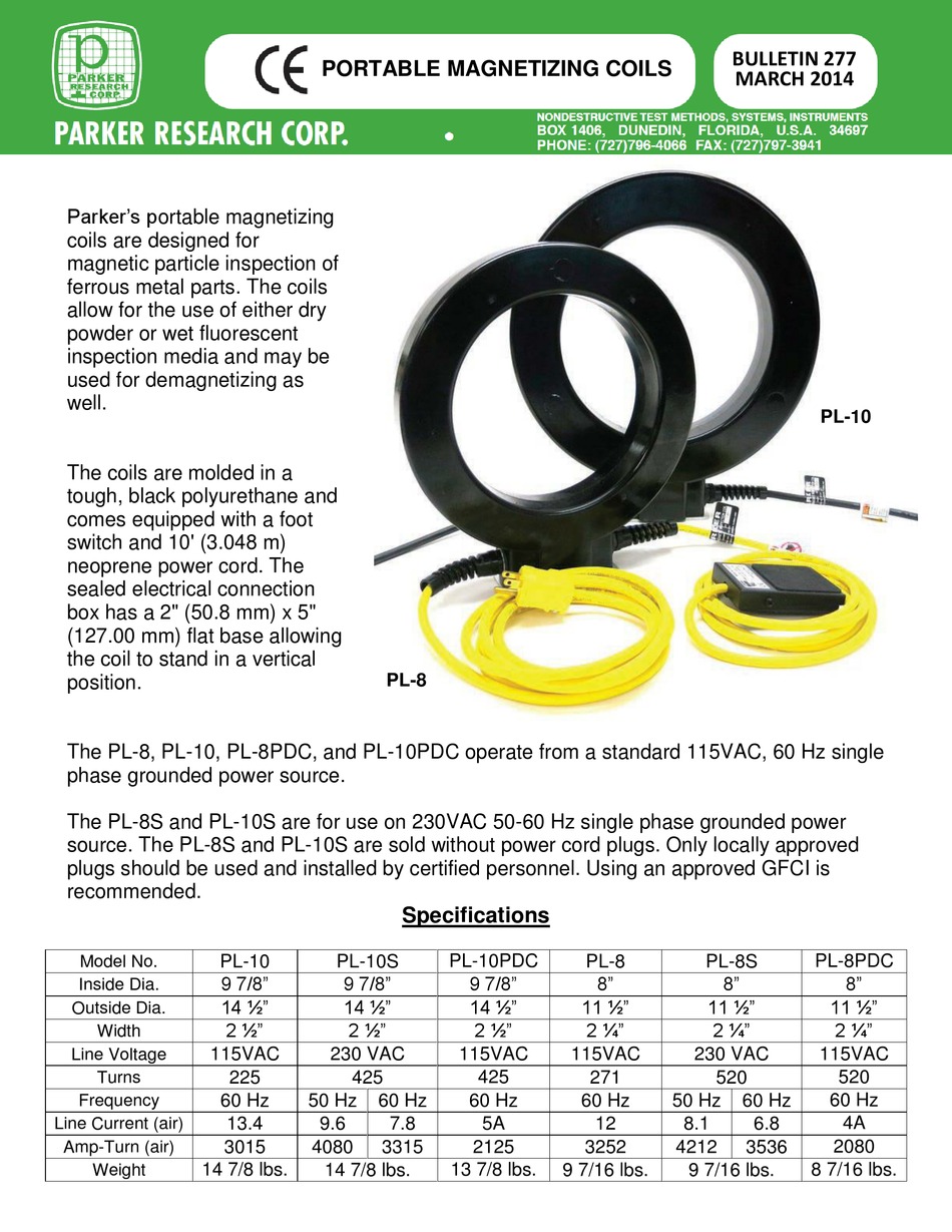 PARKER RESEARCH CORP PL-10 MANUAL Pdf Download | ManualsLib