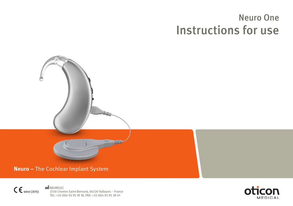 OTICON NEURO ONE INSTRUCTIONS FOR USE MANUAL Pdf Download ManualsLib