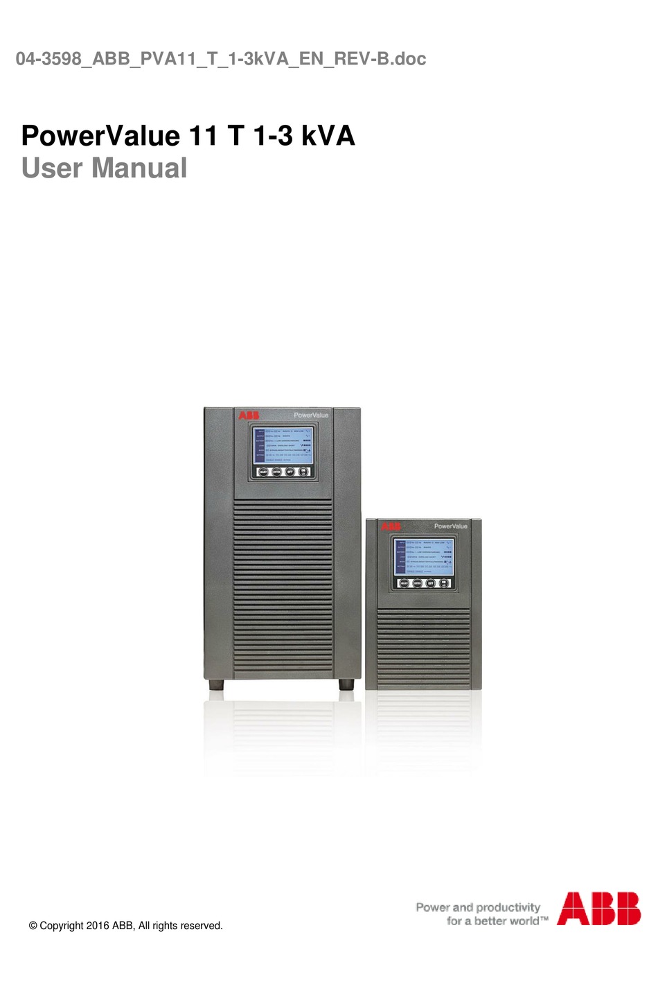 ABB POWERVALUE 11 T SERIES USER MANUAL Pdf Download | ManualsLib