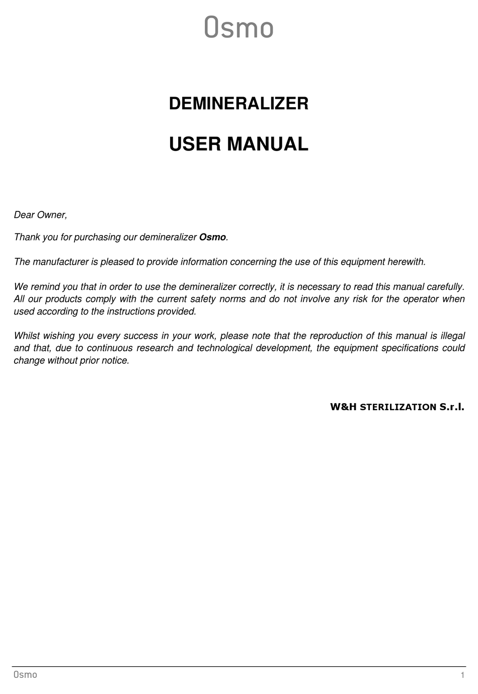W&H OSMO USER MANUAL Pdf Download ManualsLib
