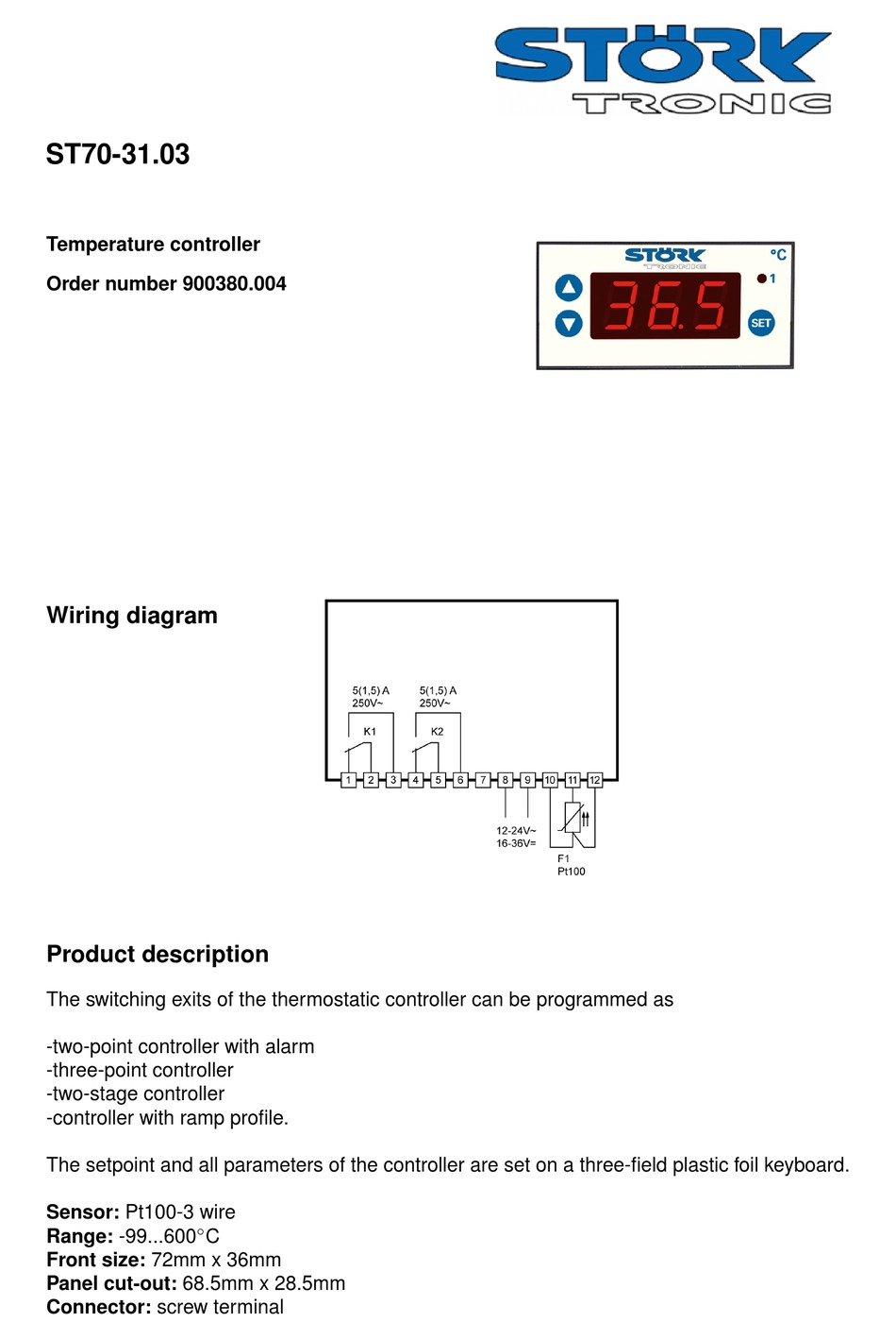 Stork Tronic St70 31 03 Wiring Diagram Pdf Download Manualslib