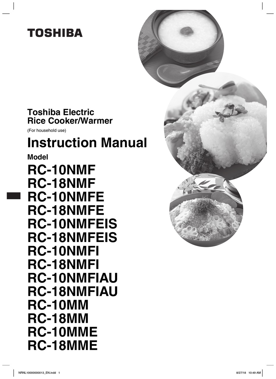 TOSHIBA RC10NMFE INSTRUCTION MANUAL Pdf Download ManualsLib