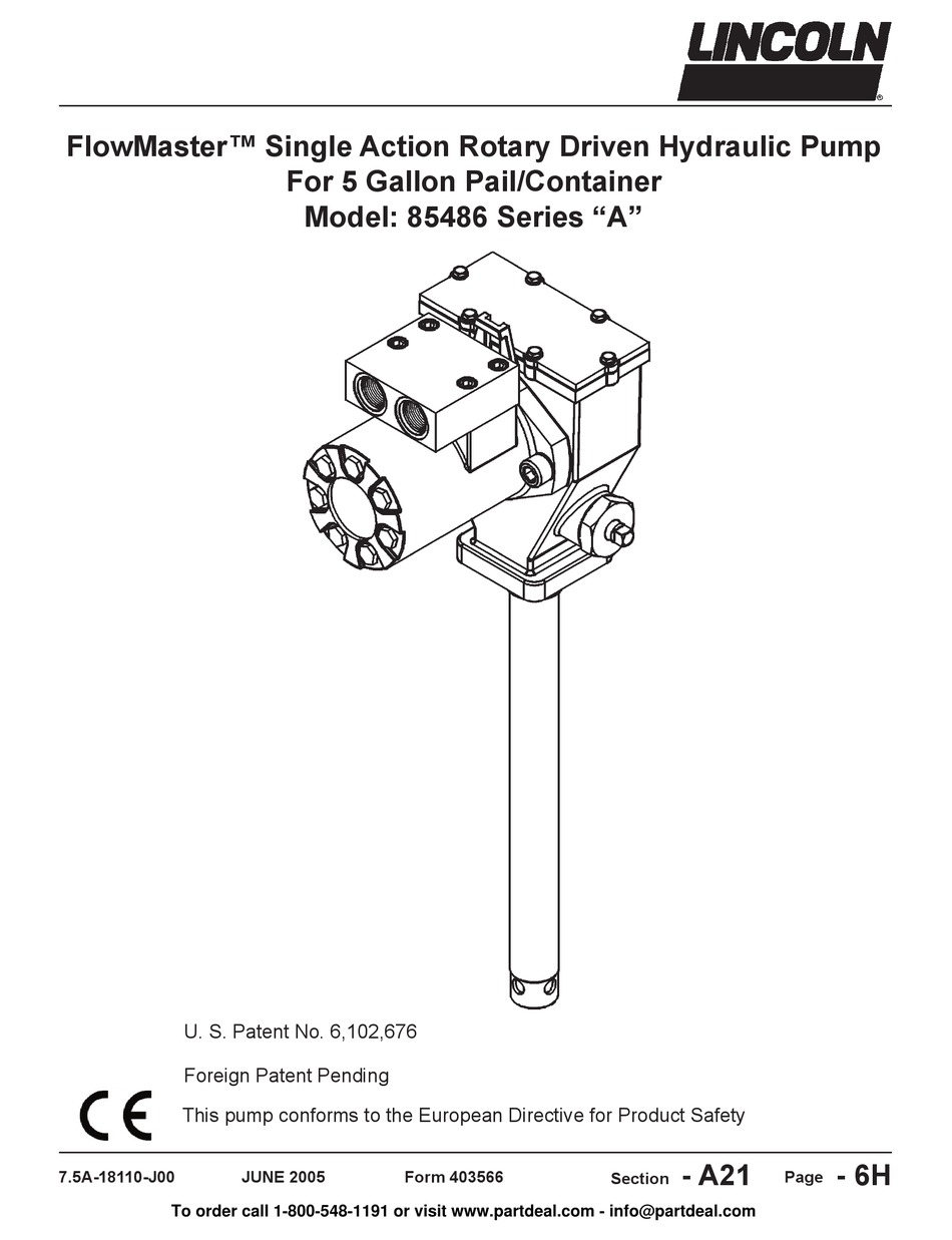 LINCOLN FLOWMASTER A SERIES INSTRUCTION MANUAL Pdf Download | ManualsLib