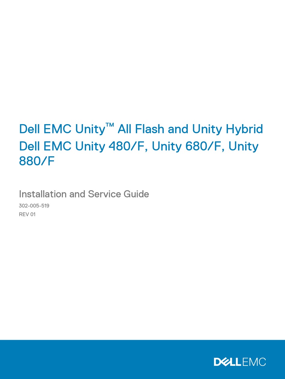 DELL EMC UNITY 480/F INSTALLATION AND SERVICE MANUAL Pdf Download ...