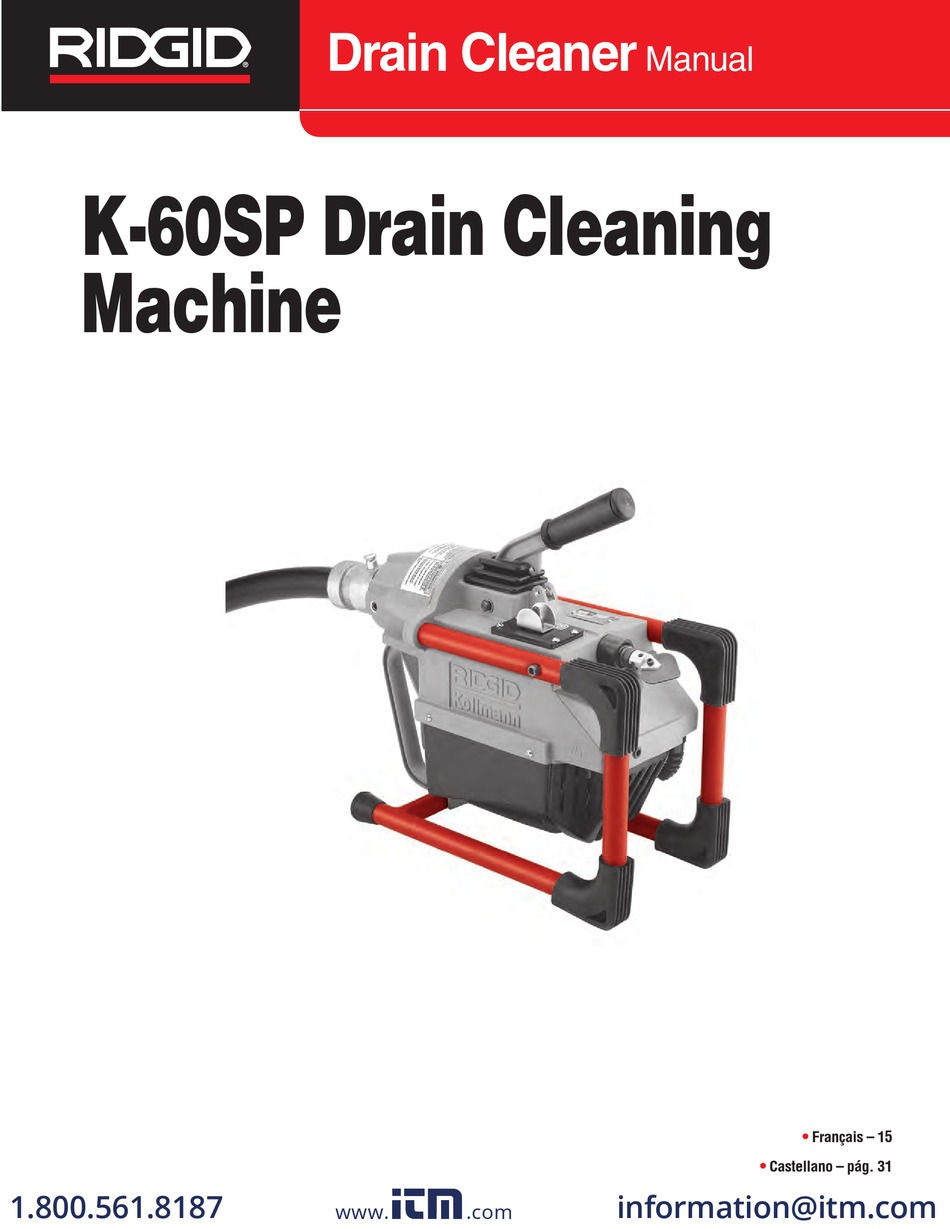 RIDGID 66492 Model K60SP Compact 120Volt Sectional Drain Cleaning