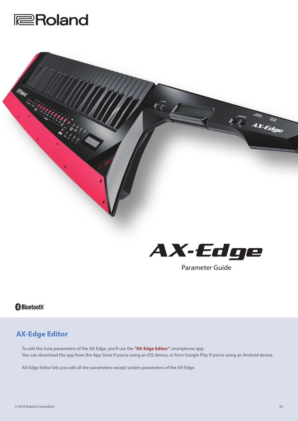 Edge guide. Roland AX Edge. Roland AX 09. Инструкция Edge 50162.