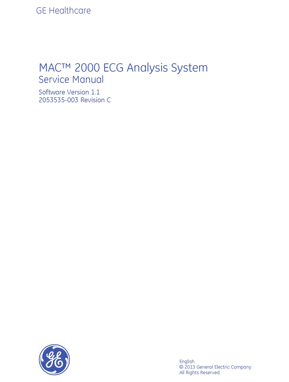 Ge Mac 2000 Service Manual Pdf Download Manualslib