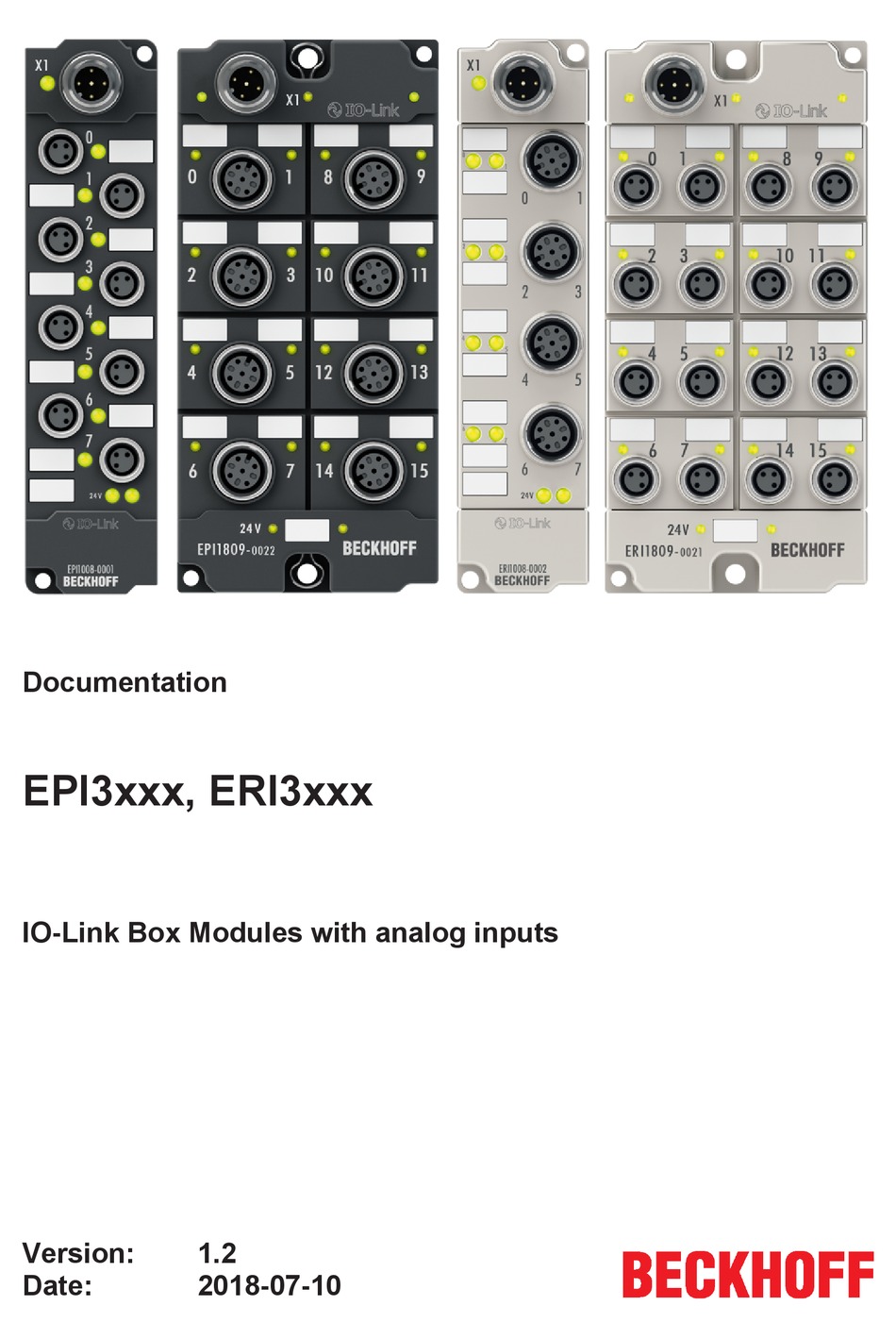 BECKHOFF EPI3 SERIES DOCUMENTATION Pdf Download | ManualsLib