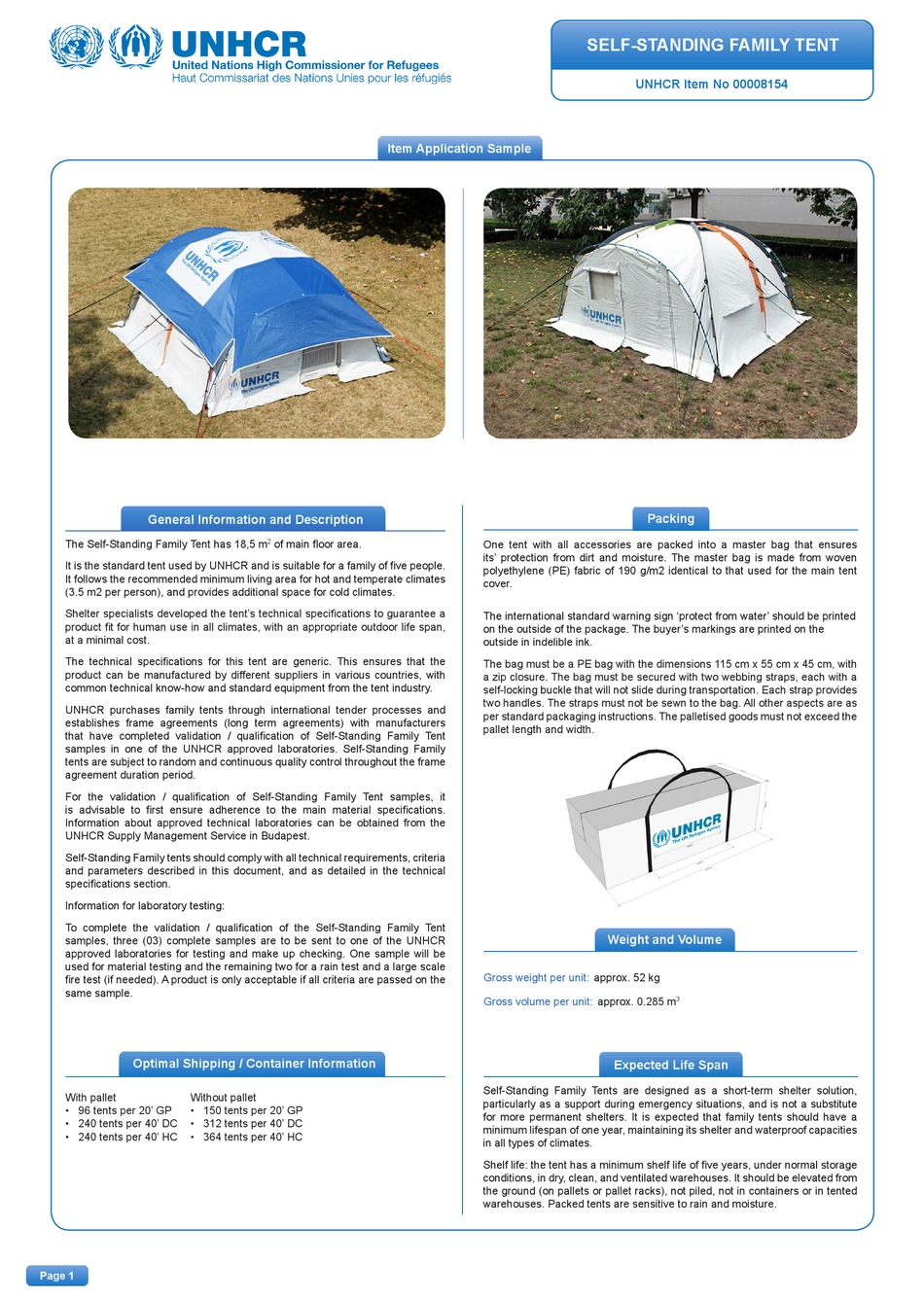 pop Storen Plagen UNHCR 00008154 GENERAL INFORMATION MANUAL Pdf Download | ManualsLib