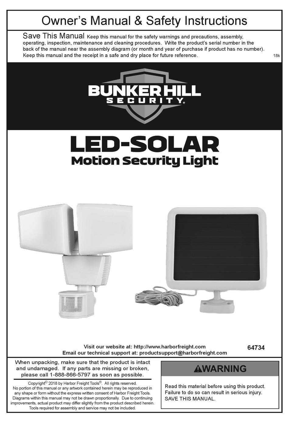 Bunker Hill Security Motion Detector Alarm Set Instructions - Includes