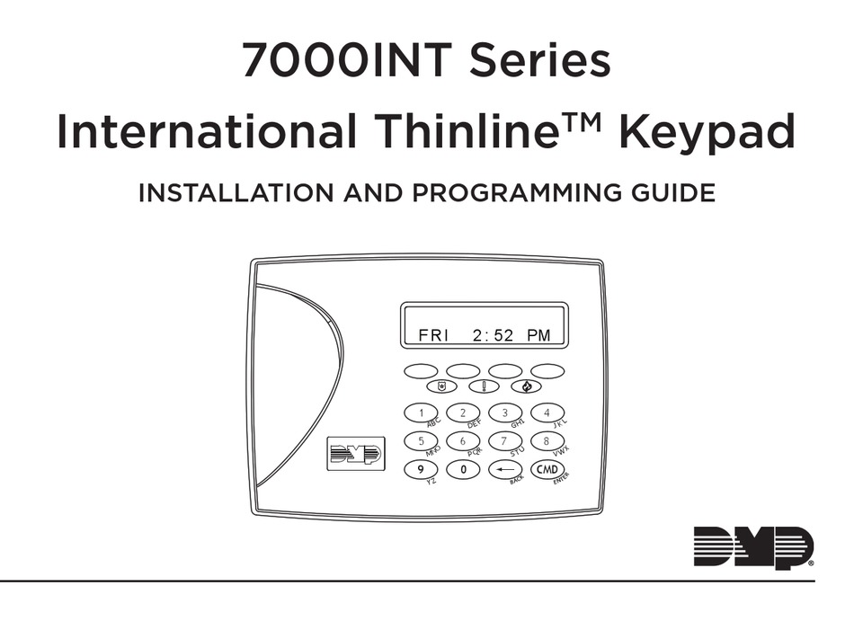 DMP ELECTRONICS 7000INT SERIES INSTALLATION AND PROGRAMMING MANUAL Pdf