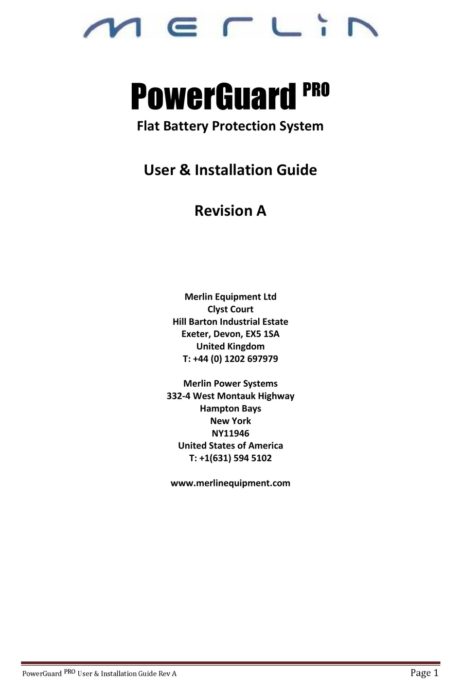 Merlin PowerGuard PRO - Flat Battery Protection
