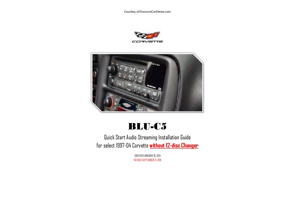 DISCOUNT CAR STEREO BLUC5 INSTALLATION MANUAL Pdf Download ManualsLib