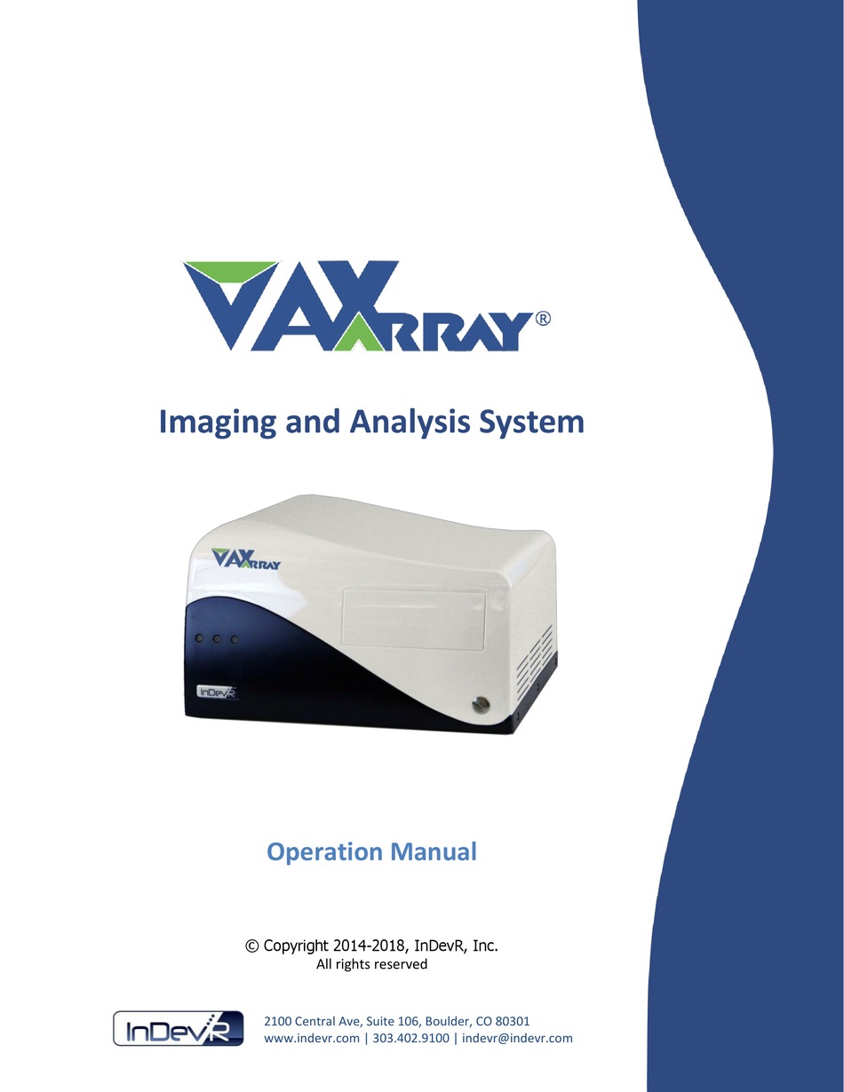 INDEVR VAXARRAY OPERATION MANUAL Pdf Download ManualsLib